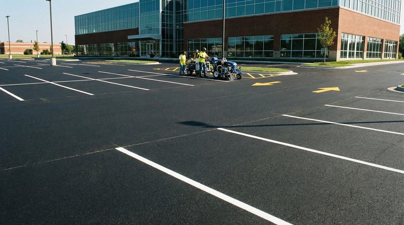 Parking lot striping and marking in Kokomo, IN